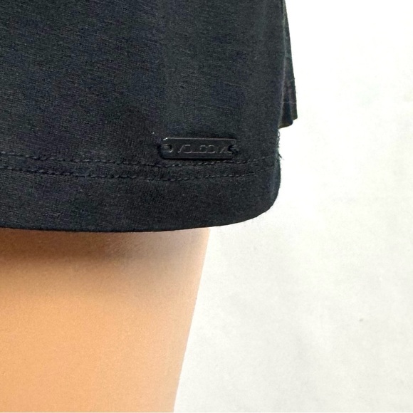 Volcom Easy Babe Mini Dress NWT Sleeveless Back Tie Black Soft Modal Sz S Boho - Picture 6 of 13